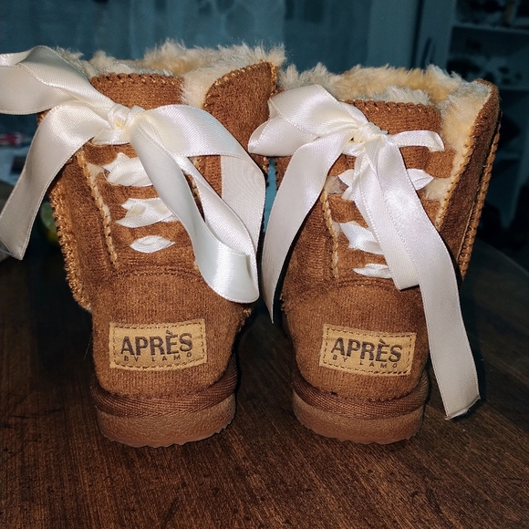 Apres Wrap Guff Girls Boot che Brown - Picture 3 of 7